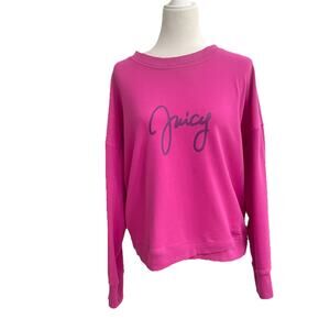 Juicy Couture Sport Women's Y2K  Pink Crewneck Pullover Sweatshirt Size XL